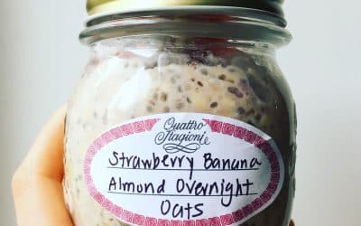 Banana Strawberry Almond Overnight Oats