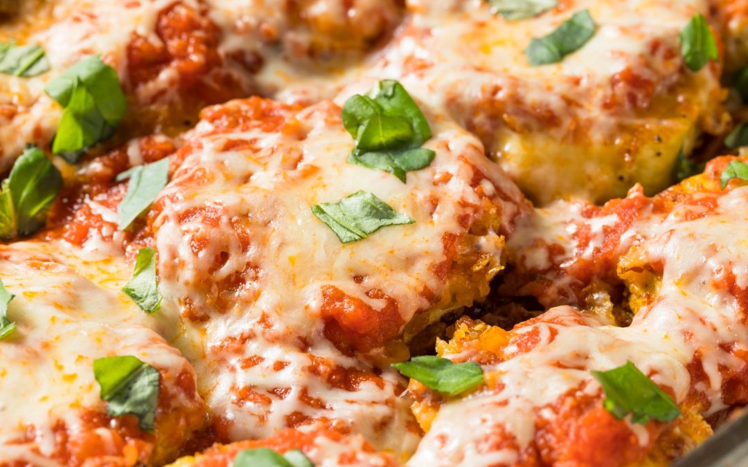 Healthy and easy eggplant Parmesan